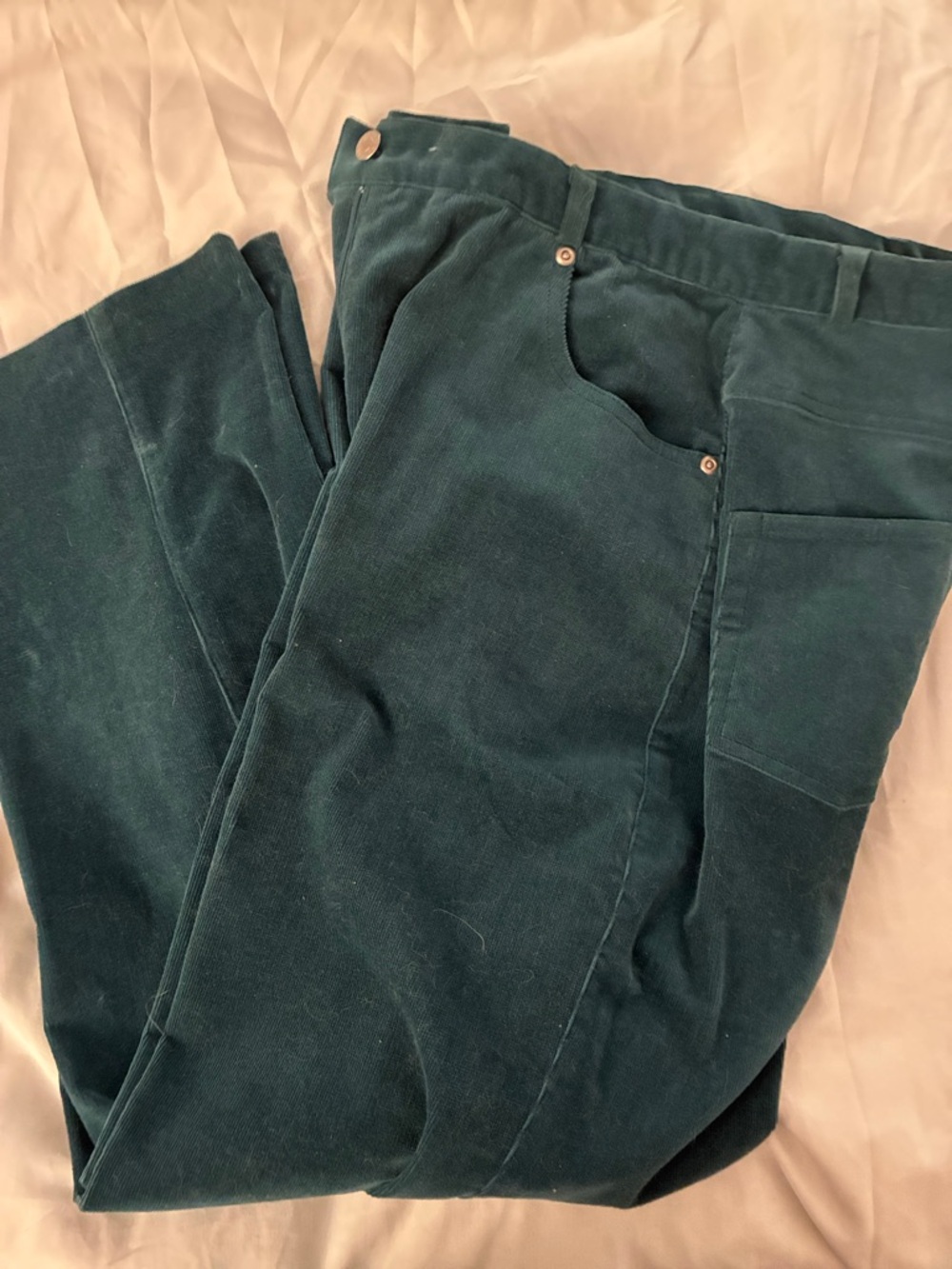Willi Smith Teal Green Corduroy Pants